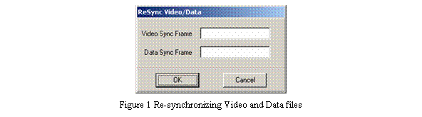Text Box:    Figure 11 Re-synchronizing Video and Data files  